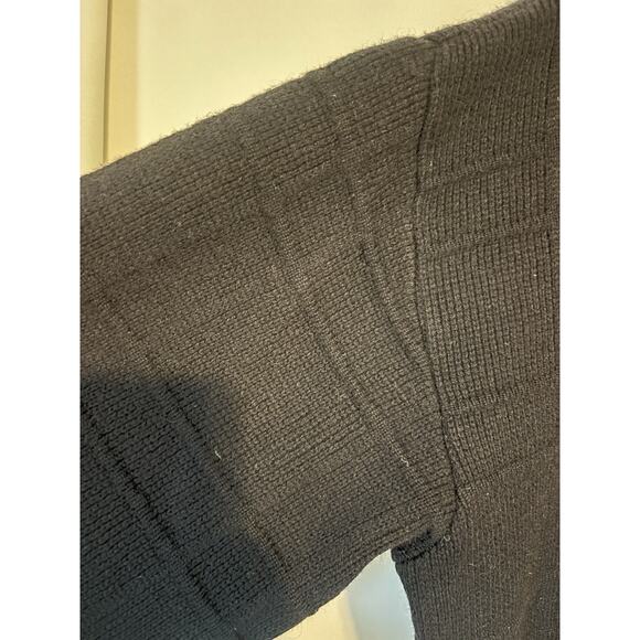 Gucci Cardigan Sweater Mens 54 XL Black Camel Hair Buttons Vtg Vneck - Picture 4 of 9